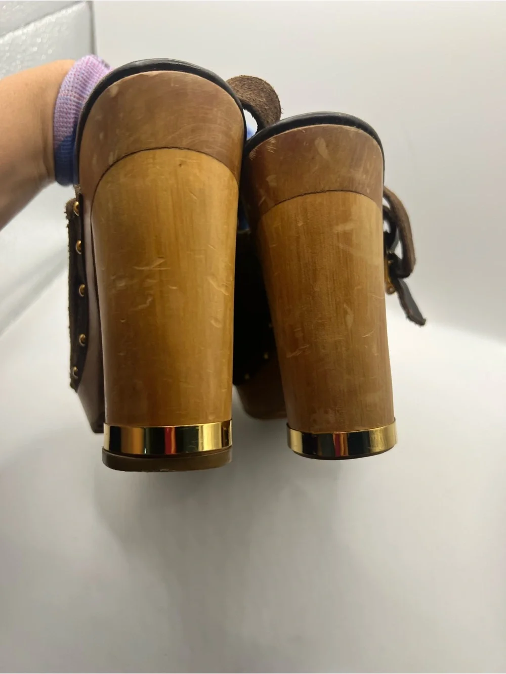 Tory Burch Brown Suede Brayden Slingback Clogs